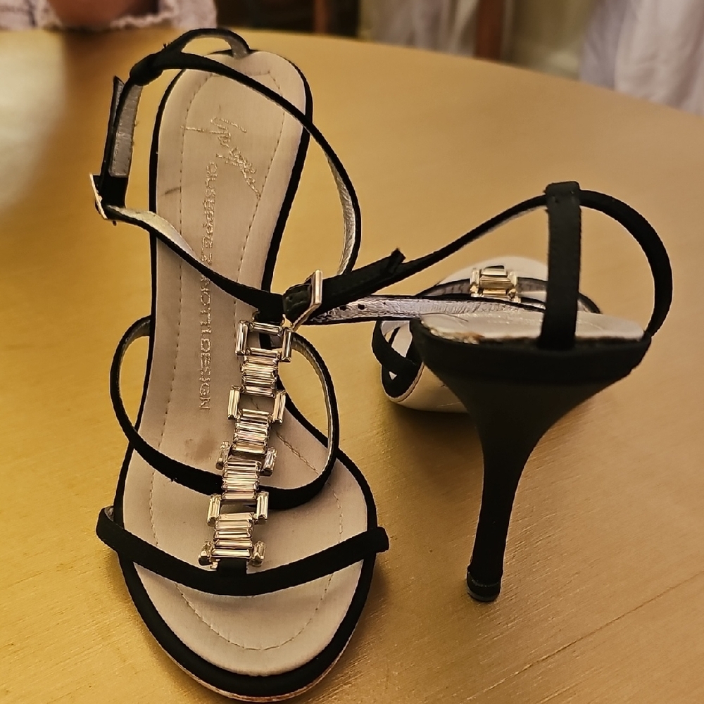 Elegant Black Strappy Heels